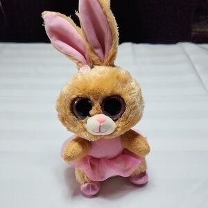 Ty Plush Bunny in Pink Dress ( Twinkle Toes )